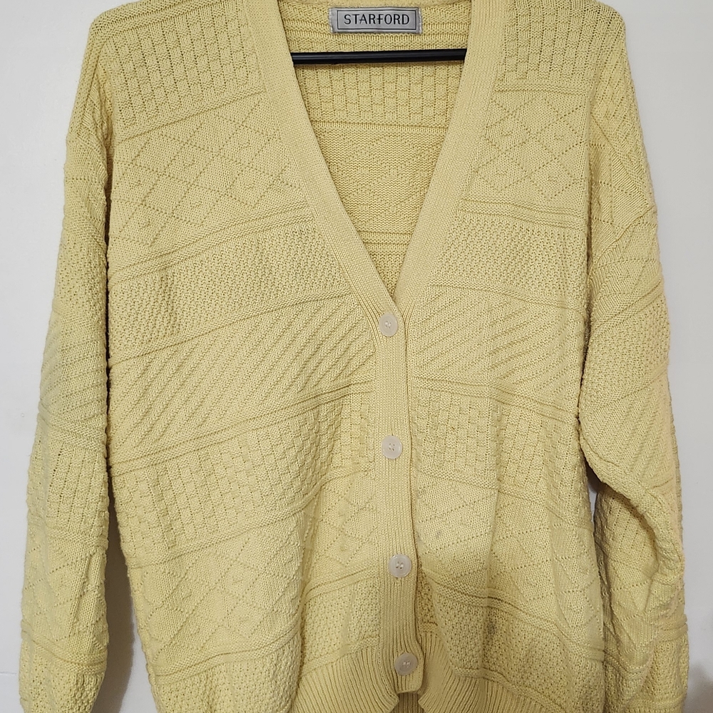 Women's Soft Yellow Cardigan